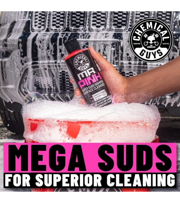 img-48576ed64018e746c1dd0fc0080ece6c Chemical Guys CWS_402_64 Mr. Pink Foaming Car Wash Soap (Works with Foam Cannons, Foam Guns or Bucket Washes) Safe for Cars, Trucks, Motorcycles, RVs & More, 64 fl oz (Half Gallon), Candy Scent