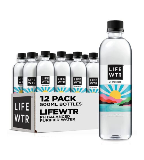 img-4b40abb9b2653c840ee815b69b8c3eba LIFEWTR Premium Purified Water pH Balanced with Electrolytes, 100% recycled plastic bottles, 16.9 Fl Oz Bottles, 500ml (Pack of 12)