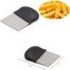 img-4c70b6e800f02688157c01c71232d5a0 Potato Carrot Vegetable Crinkle Wavy Chopper Cutter Blade French Fry Slicer Easy Quick Kitchen Tool Knife Stainless Steel Blade 2 Packs/Set
