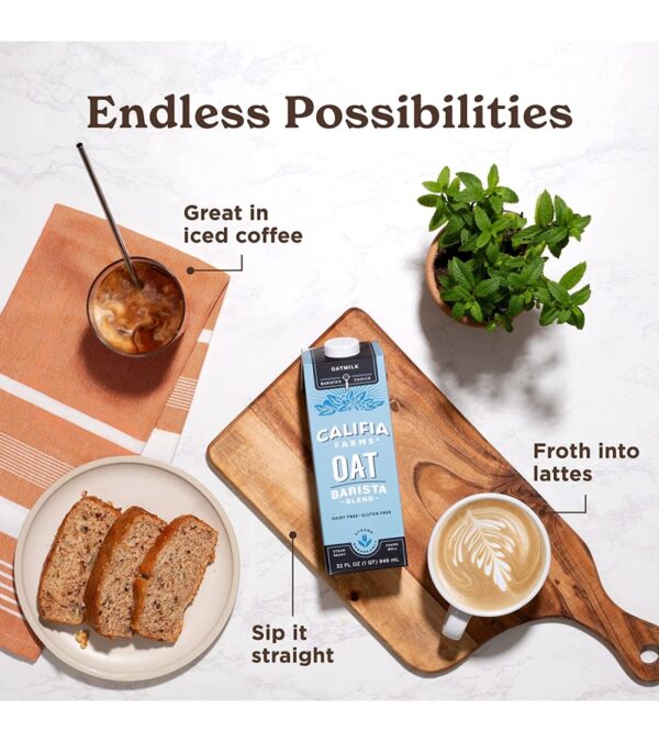 img-542a2d8bb5aa4d93d73443cee2aaaa53 Califia Farms – Oat Barista Blend Oat Milk, 32 Oz (Pack of 6), Shelf Stable, Dairy Free, Plant Based, Vegan, Gluten Free, Non GMO, High Calcium, Milk Frother, Creamer, Oatmilk
