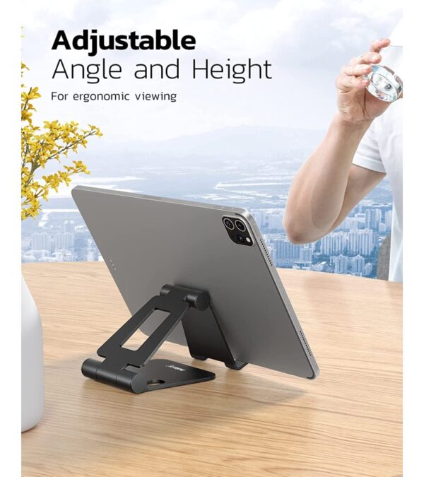 img-54d3e33e344c324c36882f1a8b9f91e4 Nulaxy A4 Cell Phone Stand, Fully Foldable, Adjustable Desktop Phone Holder Cradle Dock Compatible with Phone 11 Pro Xs Xs Max Xr X 8, iPad Mini, Nintendo Switch, Tablets (7-10″), All Phones