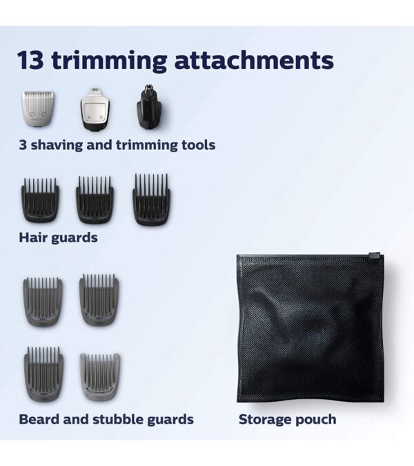 img-572f90fe323dac72ef1dec2f946f9a3f Philips Norelco Multigroomer All-in-One Trimmer Series 3000, 13 Piece Mens Grooming Kit, for Beard, Face, Nose, and Ear Hair Trimmer and Hair Clipper, NO Blade Oil Needed, MG3750/60