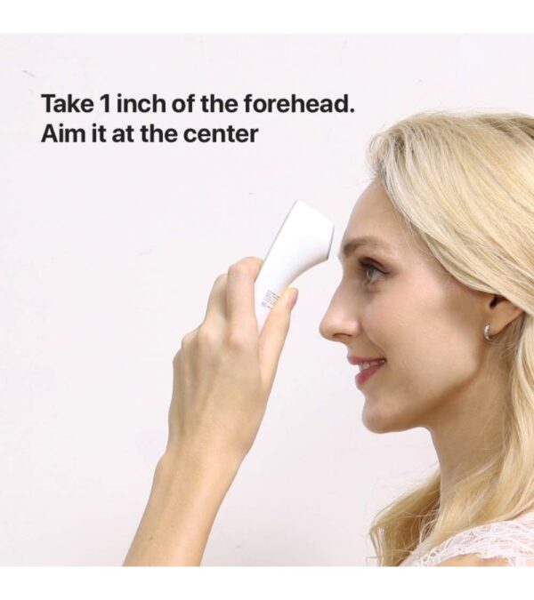 iHealth No-Touch Forehead Thermometer, Digital Infrared Thermometer for Adults and Kids, Touchless Baby Thermometer, 3 Ultra-Sensitive Sensors, Large LED Digits, Quiet Vibration Feedback, Non Contact