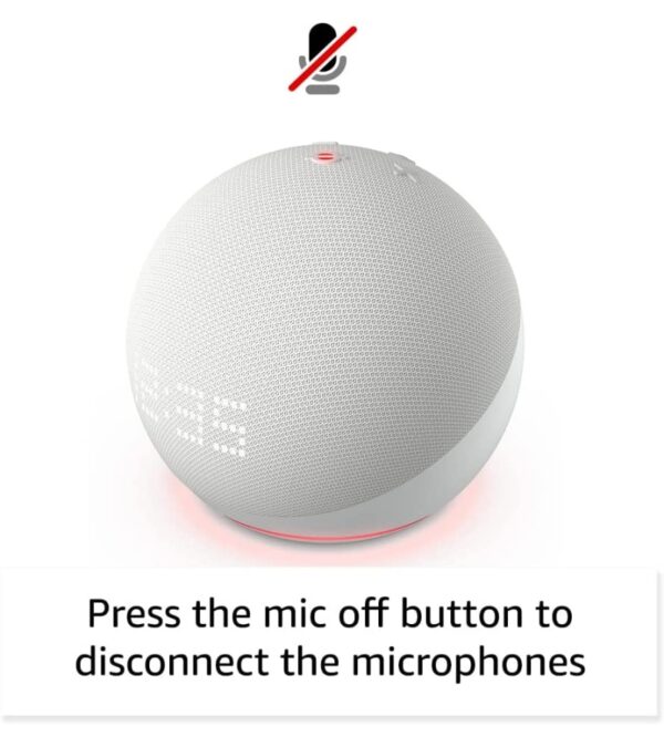 All-New Echo Dot (5th Gen, 2022 release) with clock | Smart speaker with clock and Alexa | Cloud Blue