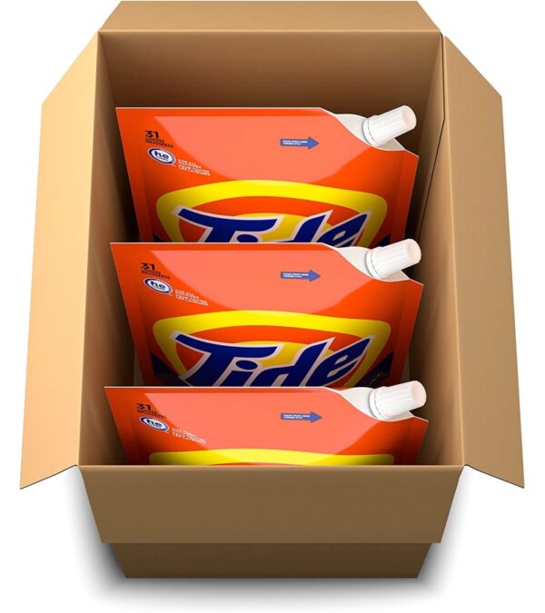 Tide Laundry Detergent Liquid Soap Pouches, High Efficiency (He), Original Scent, 93 Total Loads (Pack Of 3)