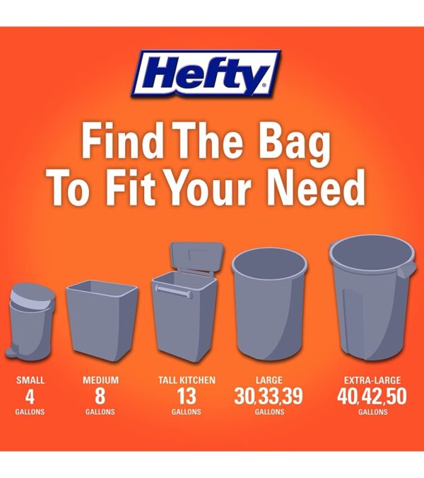 img-5dc8c36396350cbedad3122a7ed4872c Hefty Ultra Strong Tall Kitchen Trash Bags, Blackout, Clean Burst, 13 Gallon, 110 Count
