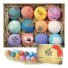 LifeAround2Angels Bath Bombs Gift Set 12 USA made Fizzies, Shea & Coco Butter Dry Skin Moisturize, Perfect for Bubble & Spa Bath. Handmade Birthday Mothers day Gifts idea For Her/Him, wife, girlfriend