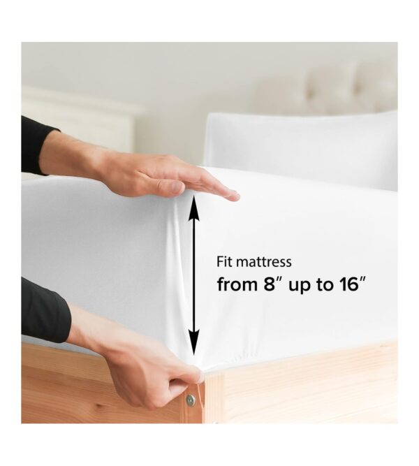 img-6210178a0b2baa956a2c80ce9f4e29f5 Queen Size Sheet Set – Breathable & Cooling – Hotel Luxury Bed Sheets – Extra Soft – Deep Pockets – Easy Fit – 4 Piece Set – Wrinkle Free – Comfy – White – 4 PC