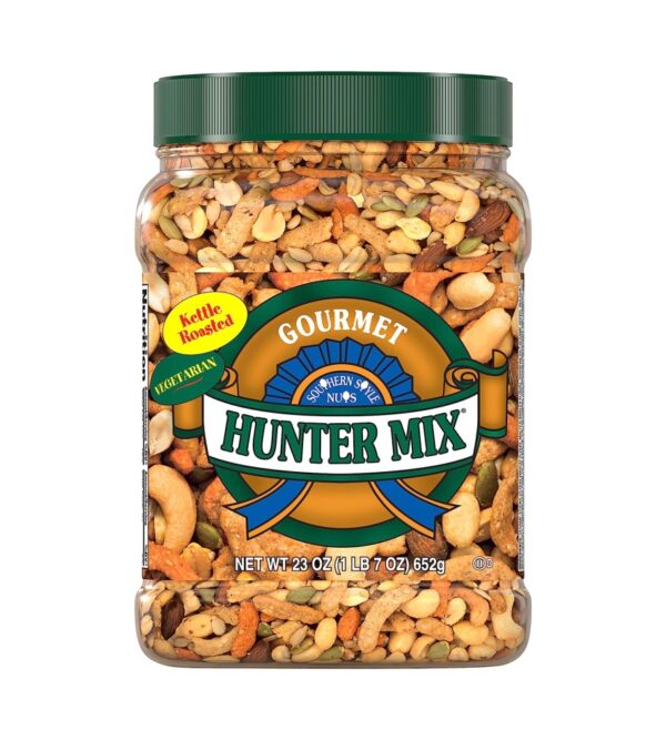 img-677c0c79136ccc31d850afd2a33d31ef Southern Style Nuts Gourmet Hunter Mix, 23 Ounces, Sesame Sticks, Peanuts, Sunflower Kernels, Almonds, Cashews, and Pepitas