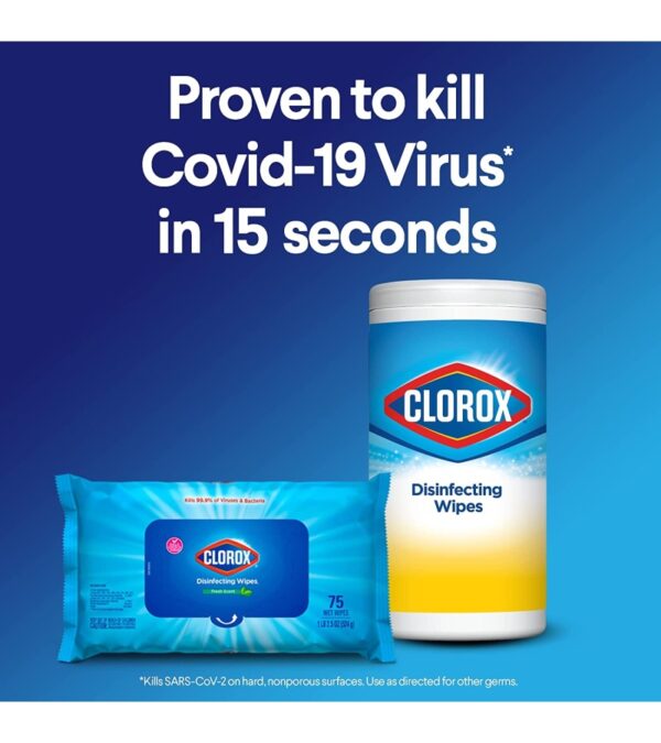 img-680032ddffed4ab3f2b84371968a2254 Clorox Cleaning Bundle Disinfecting Mist Lemon & Orange Blossom Scent (1 Spray Bottle & 1 Refill, 16 Fl Oz Each) Disinfecting Wipes, Moisture Seal Lid Fresh Scent (3-Pack, 75ct Each)