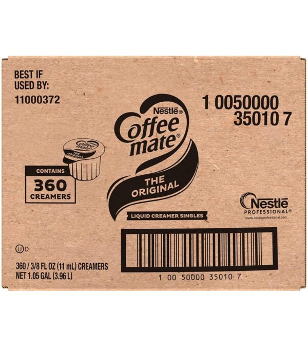 img-6a3bbde85565ee156773111fa1b53f24 Nestle Coffee mate Coffee Creamer, Original, Liquid Creamer Singles, Non Dairy, No Refrigeration, Box of 360