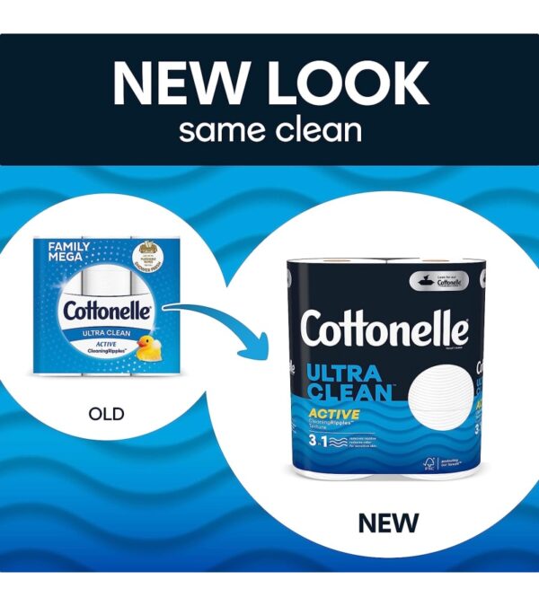 img-6c5100f978935b31b3461984134accb6 Cottonelle Ultra Clean Toilet Paper with Active CleaningRipples Texture, Strong Bath Tissue, 32 Family Mega Rolls (32 Family Mega Rolls = 176 Regular Rolls) (8 Packs of 4), 388 Sheets per Roll