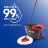 img-6c7a40a9069ee365bf2b737606c32fe4-1 O-Cedar EasyWring Microfiber Spin Mop, Bucket Floor Cleaning System, Red, Gray