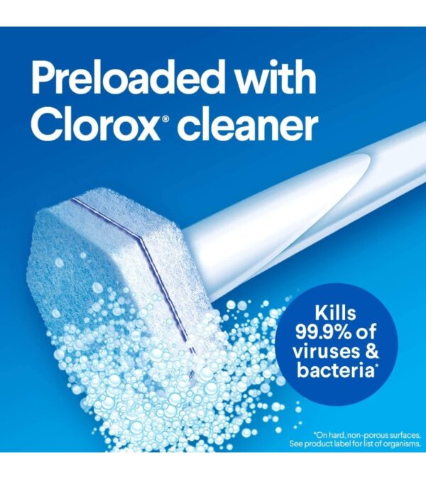 img-6dd13cd8bd01664f0c63188b992789ee Clorox Toilet Wand Disinfecting Refills, Toilet and Bathroom Cleaning, Toilet Brush Heads, Disposable Wand Heads, Blue Original, 30 Count