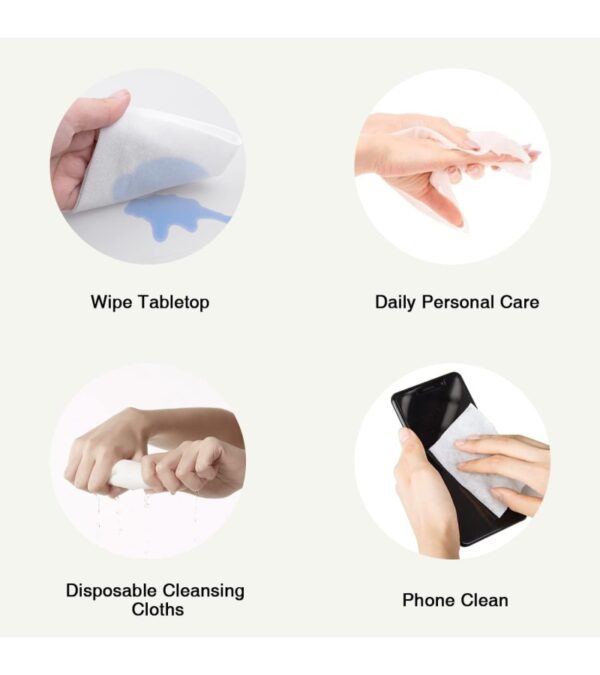 img-6ec602f25852820cef935ed46046732f Saraflora 100% Cotton Facial Tissue, Soft Dry Wipe 6 Pack Size 7.9×7.9 inches, Use for Sensitive Skin Disposable Face Towel and Baby Washcloths, Makeup Wipes, Disposable Cleansing Cloths(600 Count )