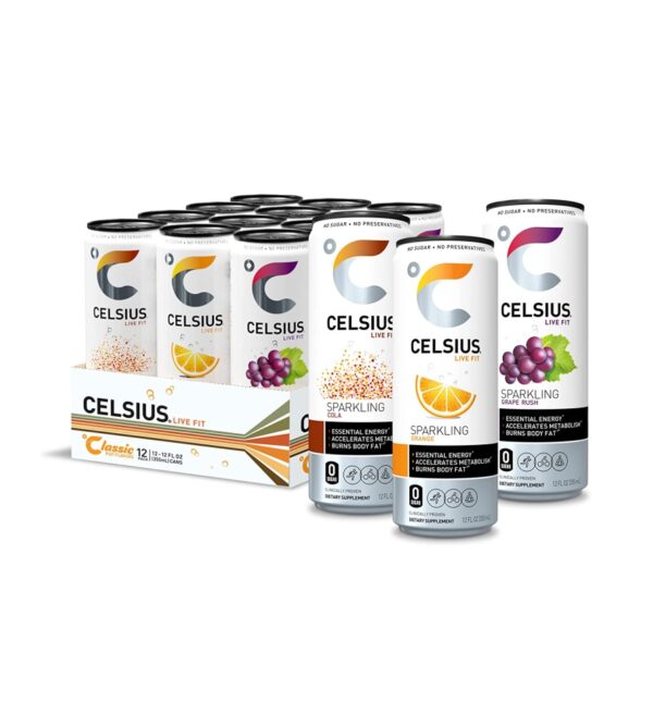 img-70d4715f69d737504e7d750d7874ac3e CELSIUS Sparkling Classic Pop Pack, Functional Essential Energy Drink 12 Fl Oz (Pack of 24)