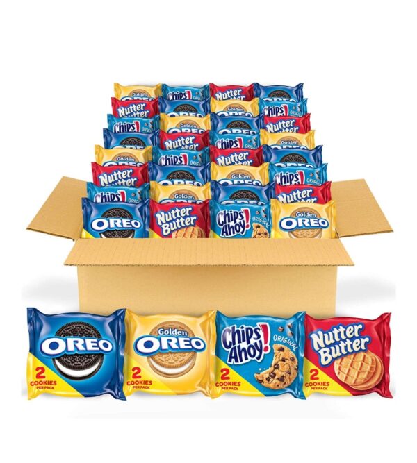 img-77f373bcbc45a9d85a5265d1801550b1 OREO Original, OREO Golden, CHIPS AHOY! & Nutter Butter Cookie Snacks Variety Pack, 56 Snack Packs (2 Cookies Per Pack) Hot Sale