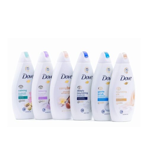 Dove Body Wash Variety – Shea Butter, Deep Moisture, Pistachio Cream, Coconut Milk, Gentle Exfoliating and Silk Glow, 16.9oz Each International Version ,16.9Oz, 6 Count (Pack of 1)
