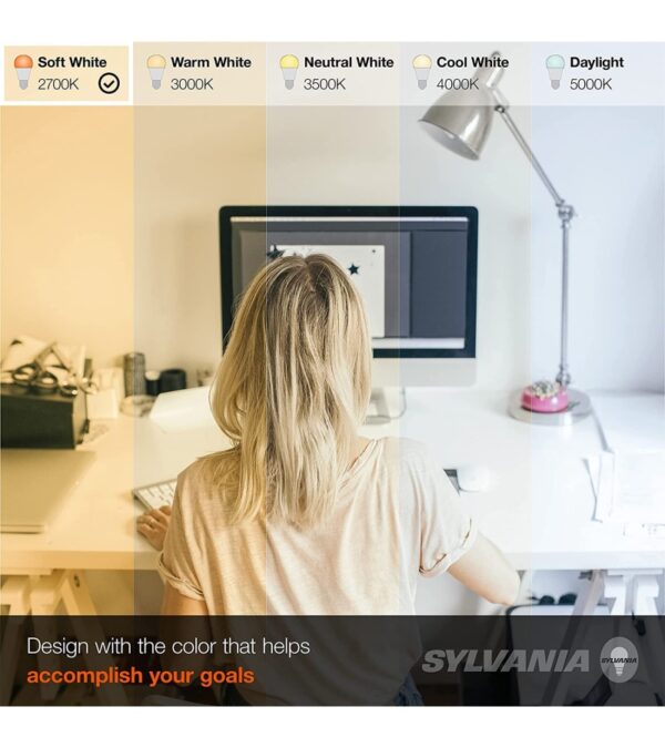 img-7d4286bd1536e49d14bad50bfb1273e4 SYLVANIA LED A19 Light Bulb, 60W Equivalent, Efficient 8.5W, 10 Year, 2700K, 800 Lumens, Frosted, Soft White – 24 Pack (74765), Packaging may vary.