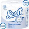 img-7d484929302962f7ee378694860158a9 Scott Professional 100% Recycled Fiber Standard Roll Bathroom Tissue (13217), 2-Ply, White, 80 Rolls / Case, 473 Sheets / Roll, 37,840 Sheets / Case