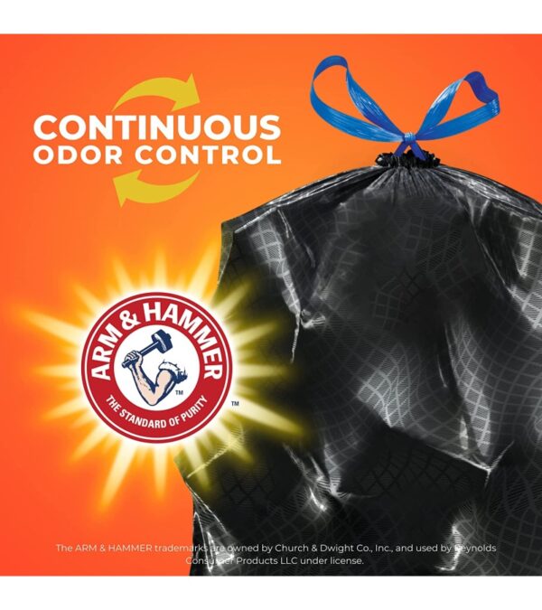 img-7d4f1a4cc367d8e4f5c44883e424cd87 Hefty Ultra Strong Tall Kitchen Trash Bags, Blackout, Clean Burst, 13 Gallon, 110 Count