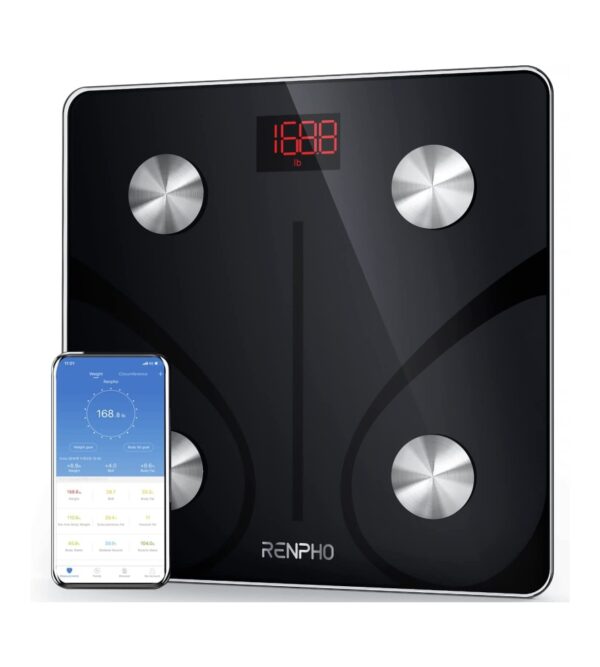 img-7e473cb1e6cb96c452163469674f7d24 RENPHO Smart Scale for Body Weight, Digital Bathroom Scale BMI Weighing Bluetooth Body Fat Scale, Body Composition Monitor Health Analyzer with Smartphone App, 400 lbs – Black Elis 1