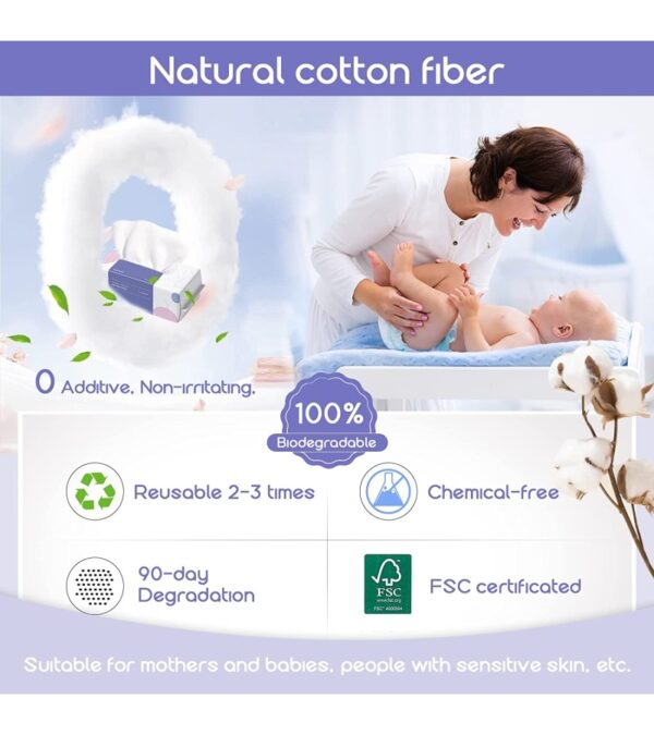 img-80d71df8afa7511d59fc90f48d9a5e6a PoeticEHome Extra Thick Cotton Dry Wipes, Disposable Face Towel Lint-Free Facial Tissue Cloths for Deeply Cleansing & Makeup Cleaning 4 PACK