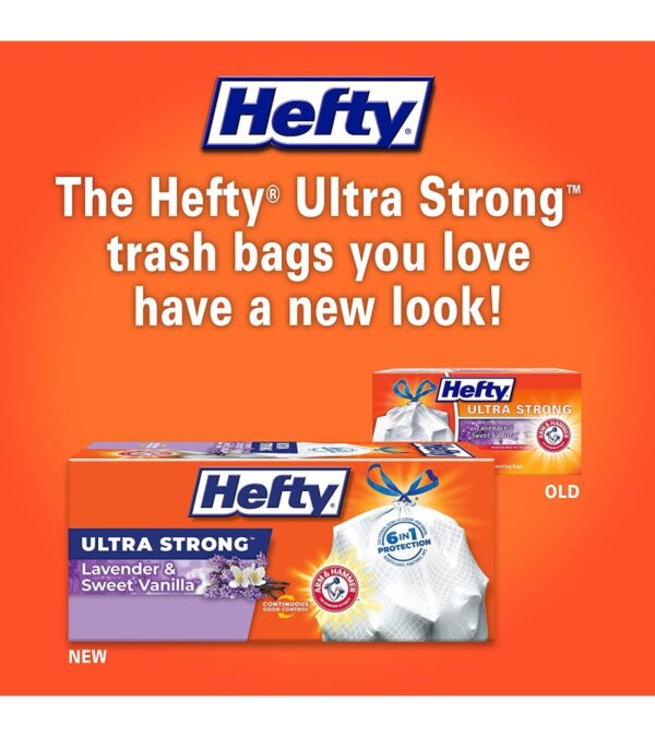 img-81628a33c9e2d98efa068b6c0a9d0120 Hefty Ultra Strong Tall Kitchen Trash Bags, Lavender & Sweet Vanilla Scent, 13 Gallon, 110 Count