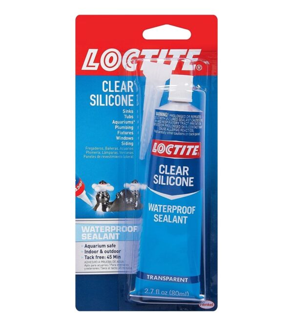 img-8188f651bf529ae217c418a67c3710bd Henkel 908570 2.7 oz Tub Clear Silicone Waterproof Sealant, Single Tube