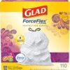 img-835a5aca63382c8c3942c1367ae2b253 Glad Trash & Food Storage ForceFlex Protection Series Tall Trash Bags, 13 Gal, Gain Moonlight Breeze with Febreze, 110 Ct (Package May Vary)