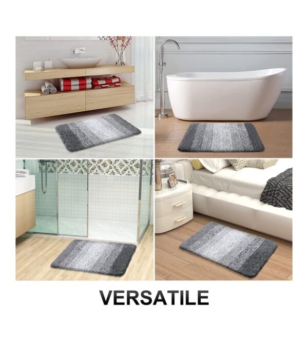 img-83c28196ff1ef5f03990b5820f7bea5a OLANLY Luxury Rug, Extra Soft and Absorbent Microfiber Rugs, Non-Slip Plush Shaggy Bath Carpet, Machine Wash Dry, Bath Mats for Bathroom Floor, Tub and Shower, 24×16, Grey