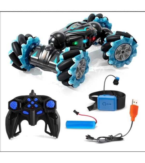 img-8613ea897f64cb9660f58eea0a28013e Deejoy RC Stunt Car, 2.4GHz 4WD Remote Control Gesture Sensor Toy Cars, Double Sided Rotating Off Road Vehicle 360° Flips with Lights Music, for Boys & Girls Birthday