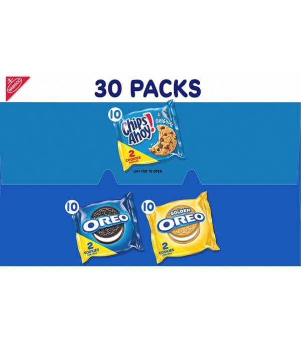 img-88e4706b2ee378d7b64adec16a9b2622 Nabisco Sweet Treats Cookie Variety Pack OREO, OREO Golden & CHIPS AHOY, 30 Snack Packs (2 Cookies Per Pack)