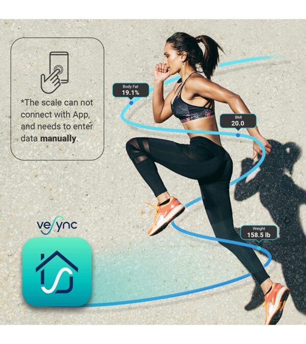 Etekcity Bathroom Scale for Body Weight, Digital Weighing Machine for People, Accurate & Large LCD Backlight Display, 6mm Tempered Glass, 400 lbs