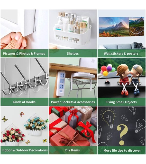 img-8b035fab8c1d0adef809a19ce93ff391 EZlifego Double Sided Tape Heavy Duty, Multipurpose Removable Clear & Tough Mounting Tape Sticky Adhesive, Reusable Strong Wall Tape Picture Hanging Strips Poster Carpet Tape (Extra Large 9.85FT)