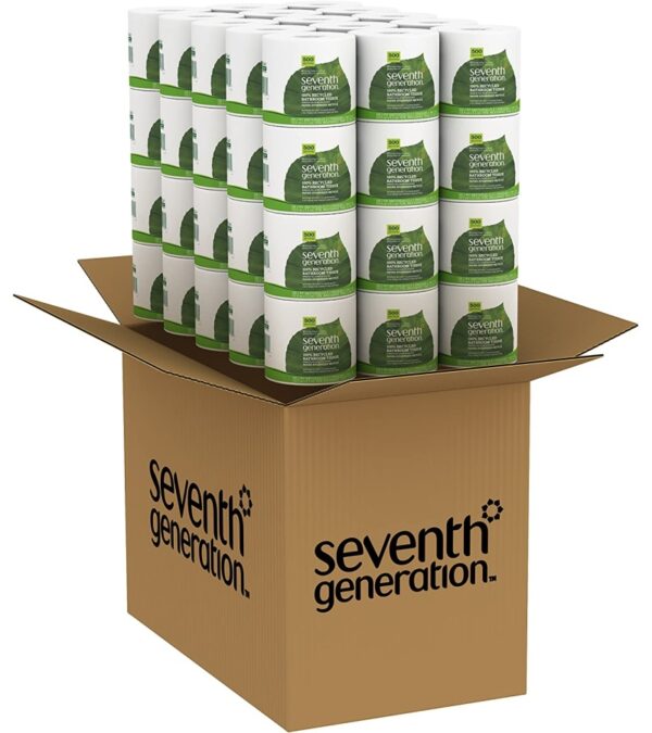 img-8db5f0b9c8df108487a4d4105e3ebe3b Seventh Generation White Toilet Paper 2-ply 100% Recycled Paper, 500 sheets, Pack of 60