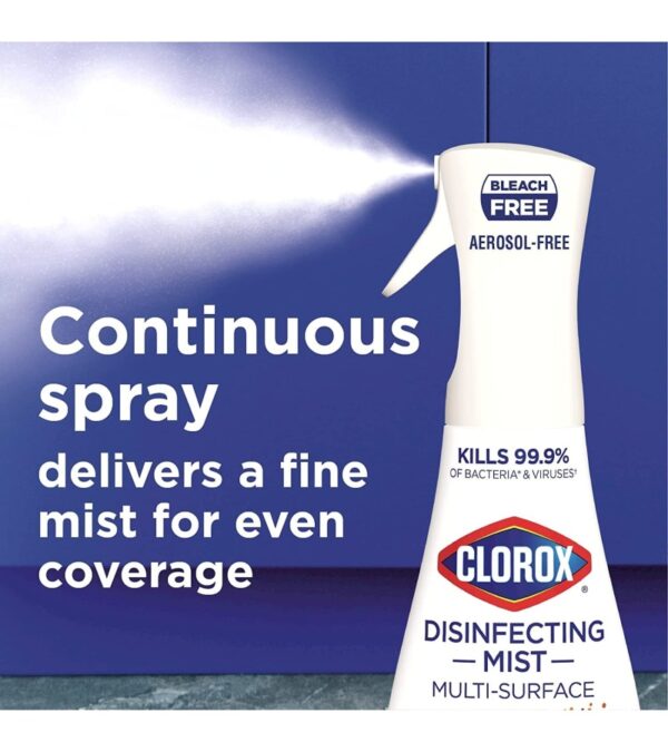 img-93bf91169655f9daa9cc153723f89693-1 Clorox Cleaning Bundle Disinfecting Mist Lemon & Orange Blossom Scent (1 Spray Bottle & 1 Refill, 16 Fl Oz Each) Disinfecting Wipes, Moisture Seal Lid Fresh Scent (3-Pack, 75ct Each)