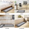 Mattitude Kitchen Mat 2 PCS Cushioned Anti-Fatigue Kitchen Rugs Non-Skid Waterproof Kitchen Mats and Rugs Ergonomic Comfort Standing Mat for Kitchen, Floor, Office, Sink, Laundry, Black and Gray