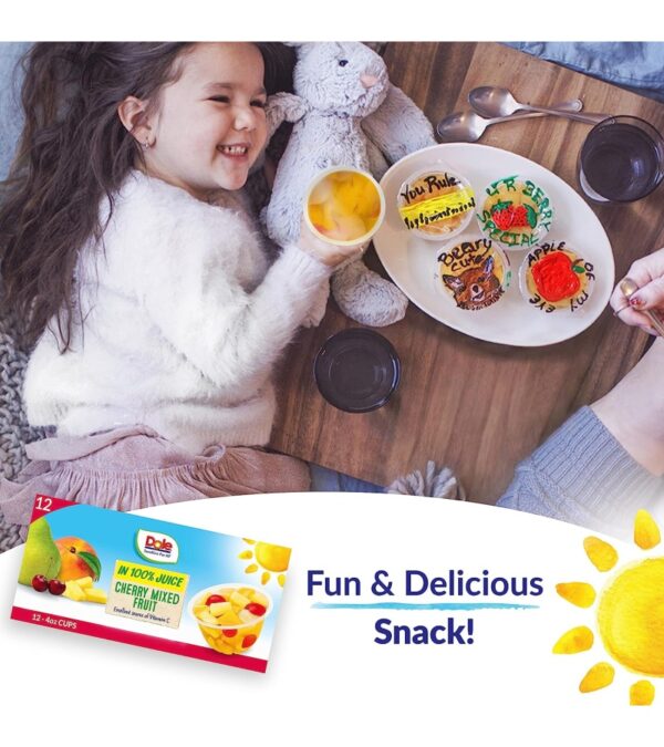 img-96093c242ce22a541dad636c5d44d534 Dole Fruit Bowls Cherry Mixed Fruit in 100% Juice, Gluten Free Healthy Snack, 4 Oz, 12 Count