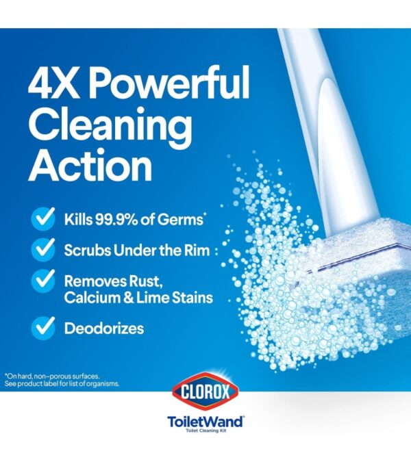 img-97012811bf5971deea7b6ee370100282 Clorox Toilet Wand Disinfecting Refills, Toilet and Bathroom Cleaning, Toilet Brush Heads, Disposable Wand Heads, Blue Original, 30 Count