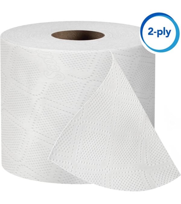 img-98965d991b7701ebfea560d1b2c5e240 Scott Professional 100% Recycled Fiber Standard Roll Bathroom Tissue (13217), 2-Ply, White, 80 Rolls / Case, 473 Sheets / Roll, 37,840 Sheets / Case