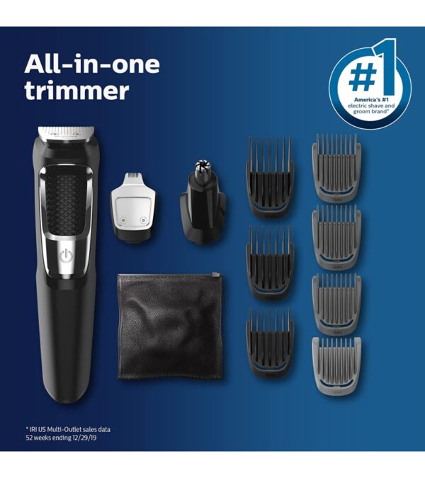 img-9a404b29053afff591e9294c50c8b5d0 Philips Norelco Multigroomer All-in-One Trimmer Series 3000, 13 Piece Mens Grooming Kit, for Beard, Face, Nose, and Ear Hair Trimmer and Hair Clipper, NO Blade Oil Needed, MG3750/60