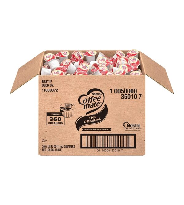 img-9c2dce735ca10a7ac17eb46604439567 Nestle Coffee mate Coffee Creamer, Original, Liquid Creamer Singles, Non Dairy, No Refrigeration, Box of 360