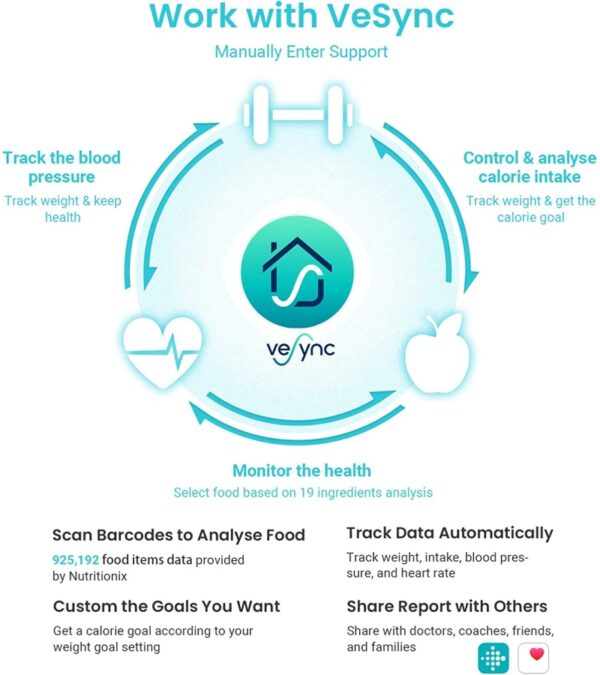 Etekcity Bathroom Scale for Body Weight, Digital Weighing Machine for People, Accurate & Large LCD Backlight Display, 6mm Tempered Glass, 400 lbs