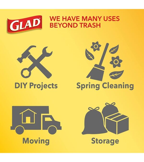 img-a3d02d36407c6c42664535201019daba-1 Glad Trash & Food Storage ForceFlex Protection Series Tall Trash Bags, 13 Gal, Gain Moonlight Breeze with Febreze, 110 Ct (Package May Vary)