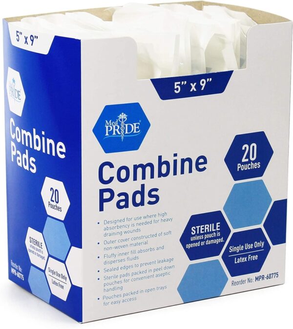 img-a437961918bb67daa9dc7821e5ebe8f3 Medpride Sterile Abdominal- ABD Combine Pads| 40-Pack, 5 x 9 Inches| Extra Absorbent & Thick, Individually Wrapped Wound Dressing, First Aid Pads| Surgical-Grade, Nonstick- for Heavy Leakage, Post Op
