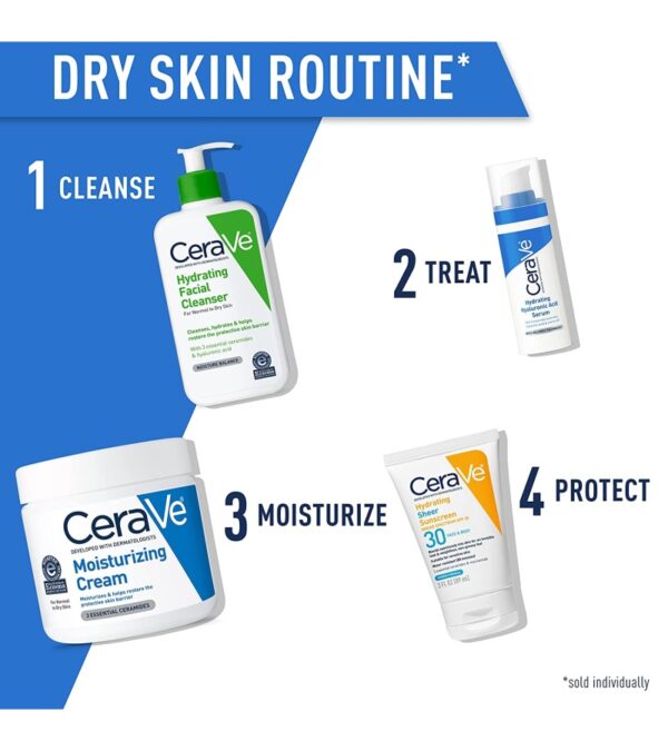 img-a57428f8d060c58ba0d77de59a49ebd9 CeraVe Moisturizing Cream | Body and Face Moisturizer for Dry Skin | Body Cream with Hyaluronic Acid and Ceramides | Normal | Fragrance Free | 19 Oz | Packages May Vary