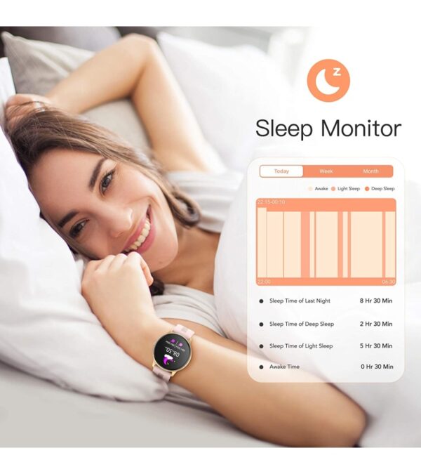 img-a5e39a220659d64b93c6547245cfe95d AGPTEK Smart Watch, IP68 Waterproof Smartwatch for Men Women Activity Tracker with Full Touch Color Screen Heart Rate Monitor Pedometer Sleep Monitor for Android and iOS Phones (Blue)