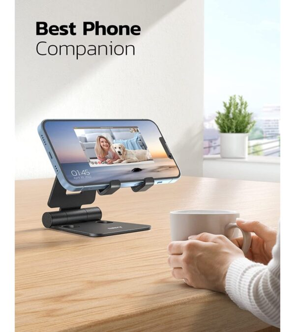 img-a7156ed3859da8d91538eb2d9f5b2457 Nulaxy A4 Cell Phone Stand, Fully Foldable, Adjustable Desktop Phone Holder Cradle Dock Compatible with Phone 11 Pro Xs Xs Max Xr X 8, iPad Mini, Nintendo Switch, Tablets (7-10″), All Phones