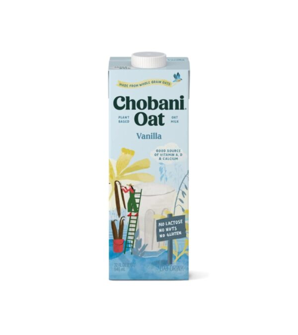 img-a97cf53b1f6cae972daee213037c61ff Chobani Oat Drink, Vanilla Barista Edition, No Lactose, No Nuts, Gluten Free, 32 Ounce (Pack of 12)